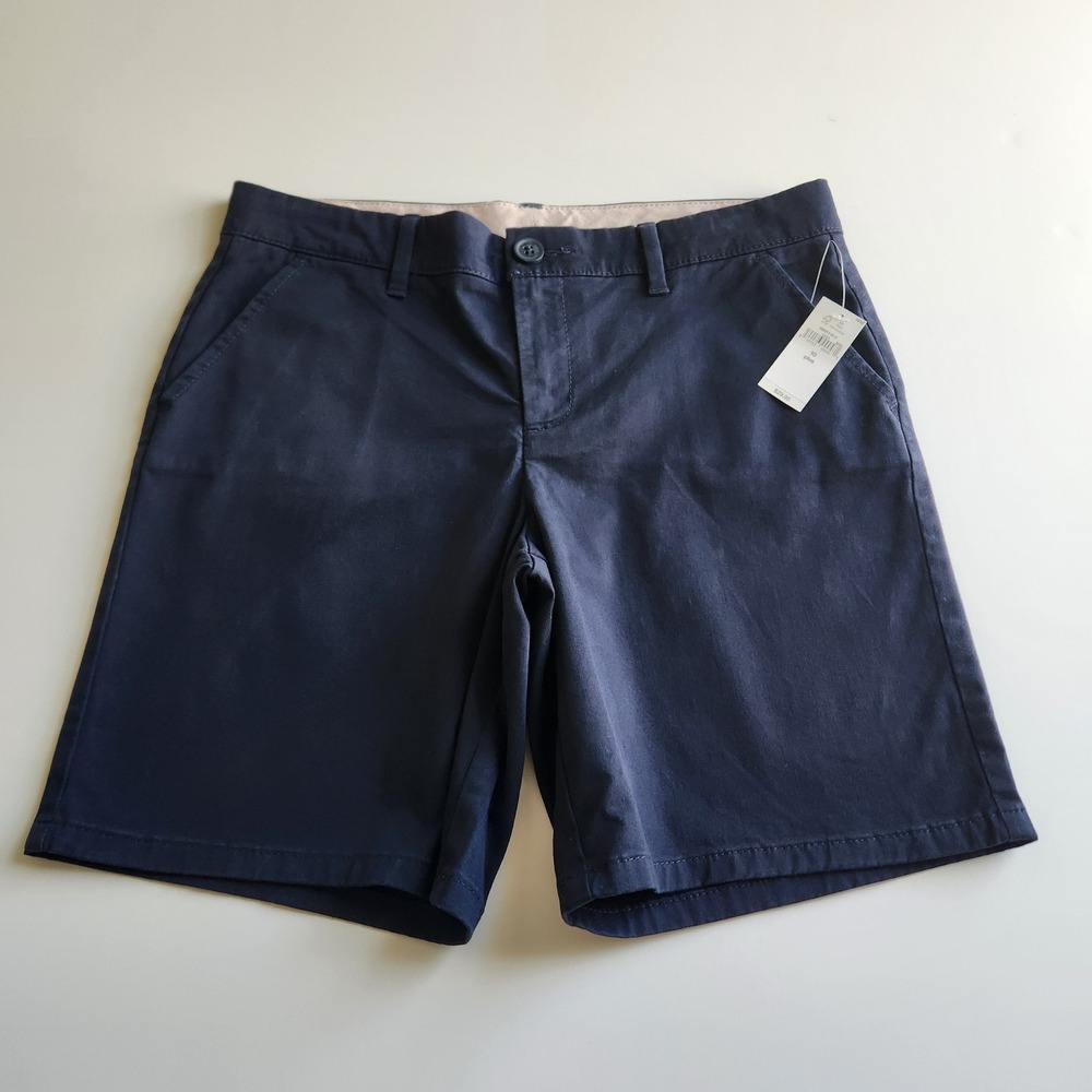 NWT Gap Kids‎ Navy Blue Chino Shorts Adjustable Waist Size 10 Plus